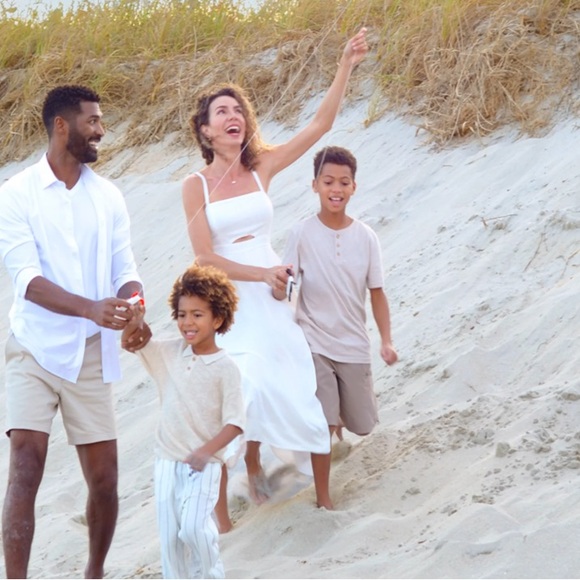 NWT NINE WEST White Linen Blend Cutout Midi Dress XS - Picture 2 of 11